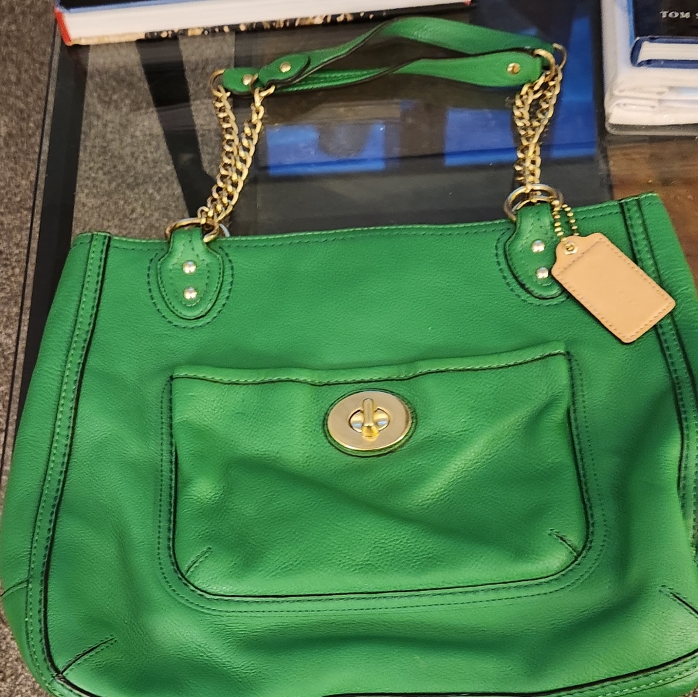 Bright Green Coach Bag